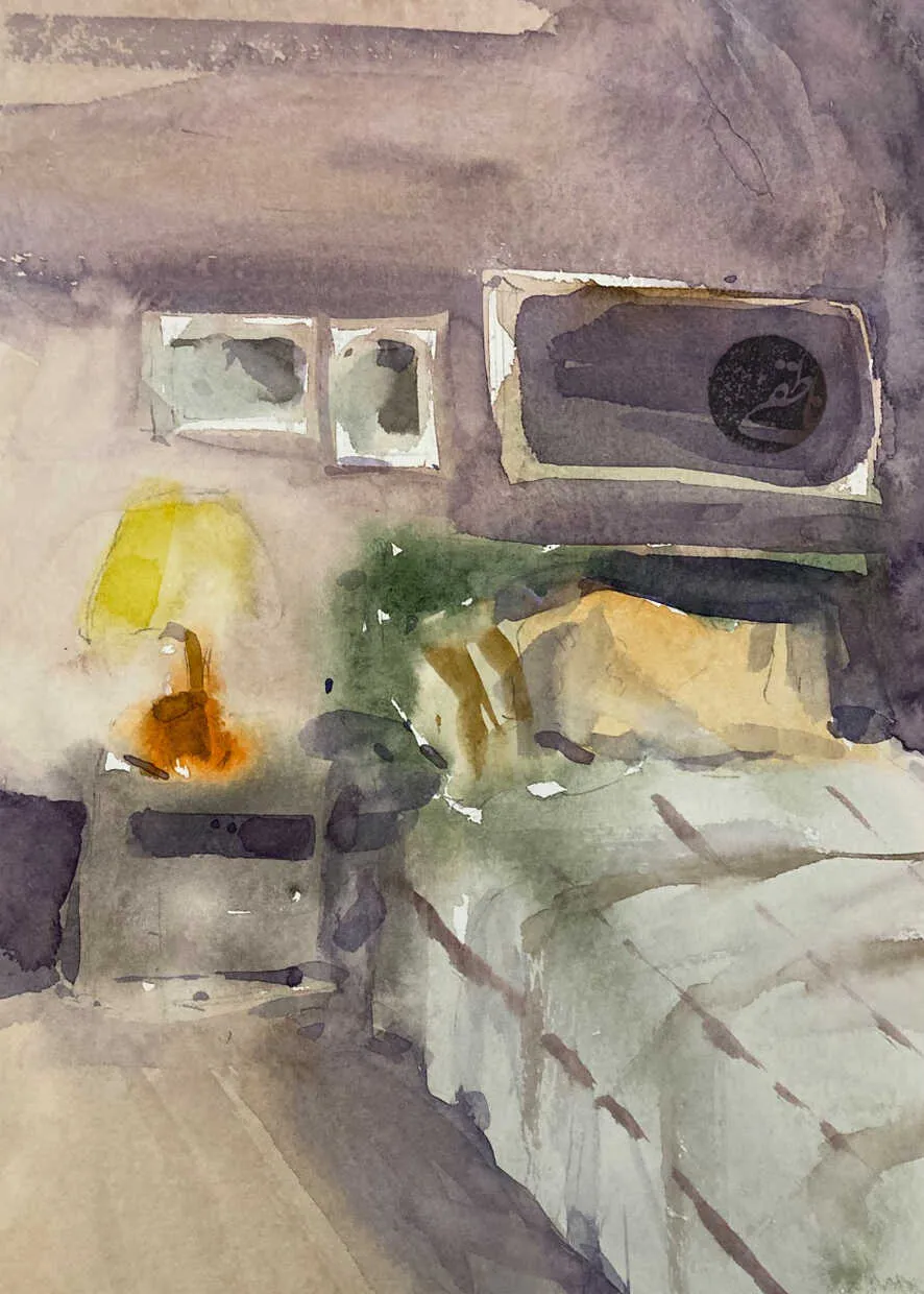 نقاشی آبرنگ 	آبرنگ روی مقوا